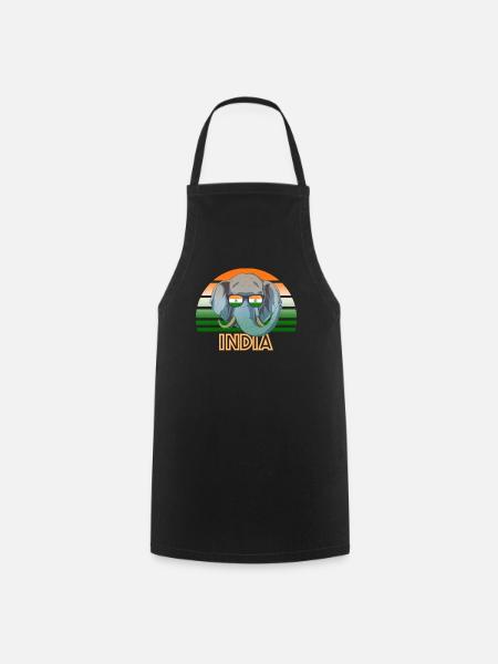 Inde - Tablier de cuisine - noir