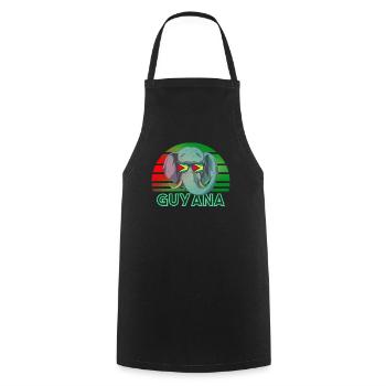 Guyana - Cooking Apron - black - Front - AI Model Male 185 dark (185cm)