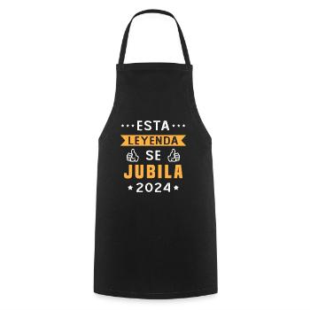 This legend retires 2024 - Cooking Apron - black - Front - AI Model Male 185 dark (185cm)