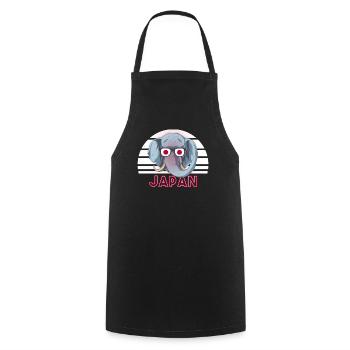 Japon - Tablier de cuisine - noir - Devant - AI Model Male 185 dark (185cm)
