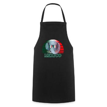 Mexico - Cooking Apron - black - Front - AI Model Male 185 dark (185cm)