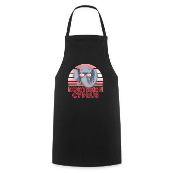 Northern Cyprus - Cooking Apron - black - Front - AI Model Male 185 dark (185cm)