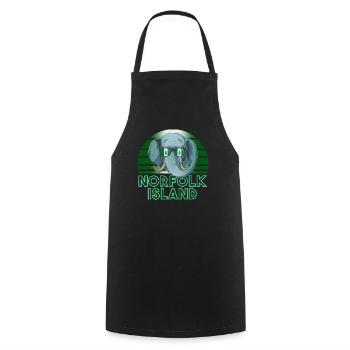 Norfolk Island - Cooking Apron - black - Front - AI Model Male 185 dark (185cm)