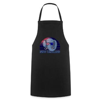 Nouvelle Zélande - Tablier de cuisine - noir - Devant - AI Model Male 185 dark (185cm)