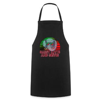 Saint Kitts and Nevis - Cooking Apron - black - Front - AI Model Male 185 dark (185cm)