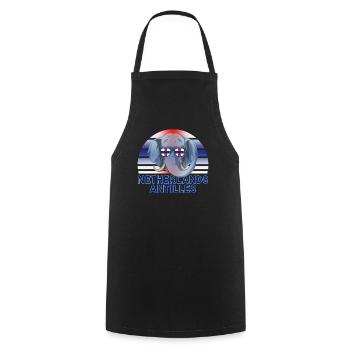 Netherlands Antilles - Cooking Apron - black - Front - AI Model Male 185 dark (185cm)