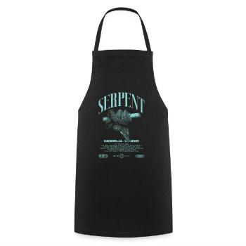 Green Tree Python Modern Reptile Keeper Streetwear - Cooking Apron - black - Front - AI Model Male 185 dark (185cm)