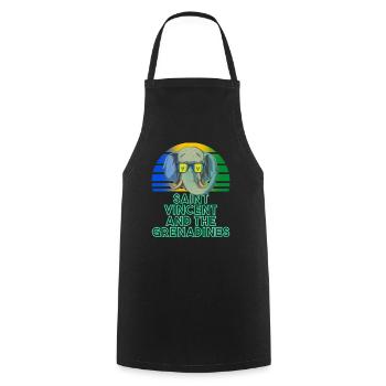 Saint Vincent and the Grenadines - Cooking Apron - black - Front - AI Model Male 185 dark (185cm)