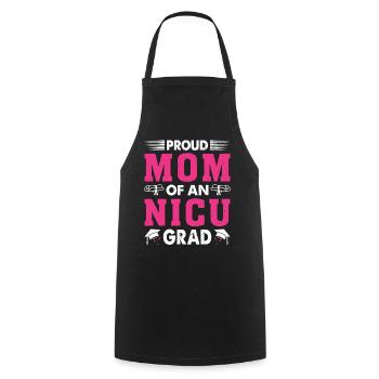 Proud Mom of an Nicu Graduate Grad Nicu Mom - Cooking Apron - black - Front - AI Model Male 185 dark (185cm)