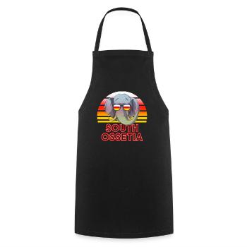 Ossétie du Sud - Tablier de cuisine - noir - Devant - AI Model Male 185 dark (185cm)