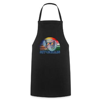 Seychelles - Cooking Apron - black - Front - AI Model Male 185 dark (185cm)