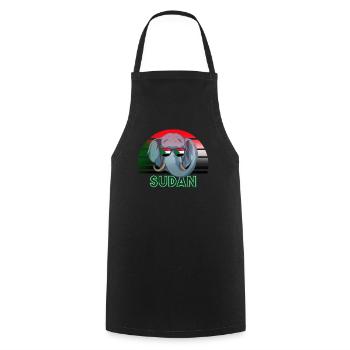 Sudan - Cooking Apron - black - Front - AI Model Male 185 dark (185cm)
