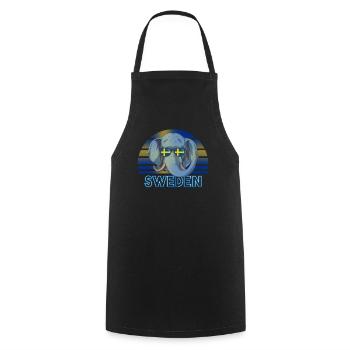 Sweden - Cooking Apron - black - Front - AI Model Male 185 dark (185cm)