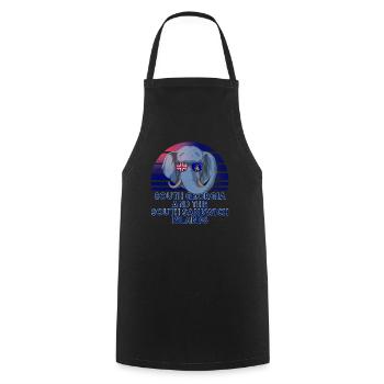 Géorgie du Sud et les îles Sandwich du Sud - Tablier de cuisine - noir - Devant - AI Model Male 185 dark (185cm)