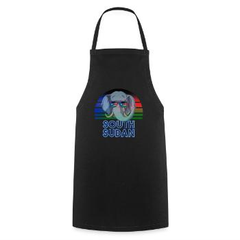 South Sudan - Cooking Apron - black - Front - AI Model Male 185 dark (185cm)