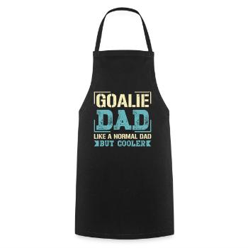 Goalie Dad Like a Regular Dad Ice Hockey Gifts - Kochschürze - Schwarz - Vorne - AI Model Male 185 dark (185cm)