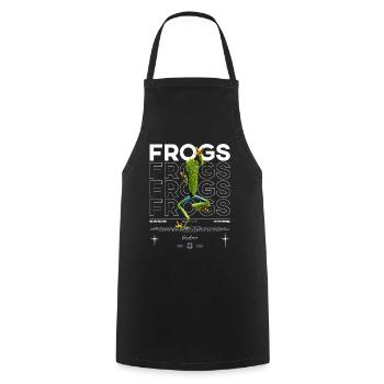 Red Eyed Tree Frog Streetwear Frog Keeper - Cooking Apron - black - Front - AI Model Male 185 dark (185cm)