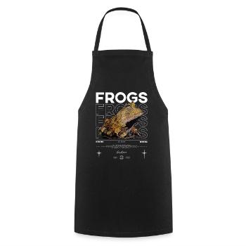 Gehörnter Frosch Streetwear Froschhüter - Kochschürze - Schwarz - Vorne - AI Model Male 185 dark (185cm)
