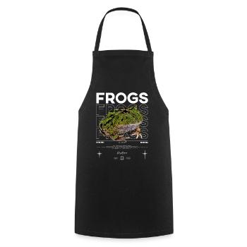 Gehörnter Frosch Streetwear Froschhüter - Kochschürze - Schwarz - Vorne - AI Model Male 185 dark (185cm)