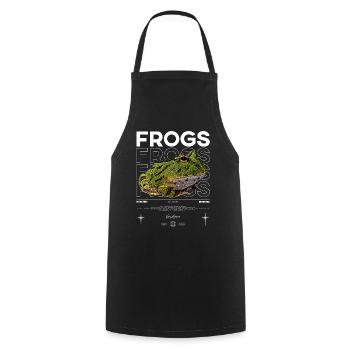 Gehörnter Frosch Streetwear Froschhüter - Kochschürze - Schwarz - Vorne - AI Model Male 185 dark (185cm)