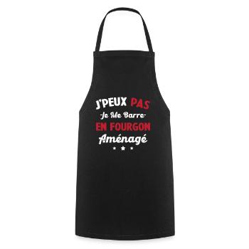 I can't get into a campervan - Cooking Apron - black - Front - AI Model Male 185 dark (185cm)
