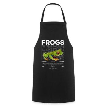 Rotäugiger Laubfrosch Streetwear Froschhüter - Kochschürze - Schwarz - Vorne - AI Model Male 185 dark (185cm)
