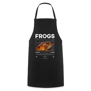 False Tomato Frog Streetwear Frog Keeper - Cooking Apron - black - Front - AI Model Male 185 dark (185cm)
