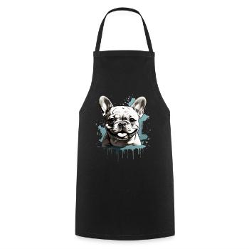 BOULEDOGUE FRANÇAIS - Tablier de cuisine - noir - Devant - AI Model Male 185 dark (185cm)