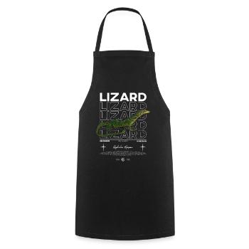 Moniteur d’arbre vert Streetwear Lizard Keeper - Tablier de cuisine - noir - Devant - AI Model Male 185 dark (185cm)
