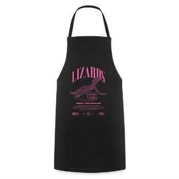Moniteur d’arbre vert Streetwear gardien de lézard - Tablier de cuisine - noir - Devant - AI Model Male 185 dark (185cm)