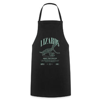 Moniteur d’arbre vert Streetwear gardien de lézard - Tablier de cuisine - noir - Devant - AI Model Male 185 dark (185cm)