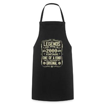 Made In 2000 Vintage 2000 Birthday Gift - Cooking Apron - black - Front - AI Model Male 185 dark (185cm)
