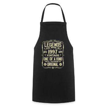 Made in 1997 Vintage 1997 Anniversary Gift - Cooking Apron - black - Front - AI Model Male 185 dark (185cm)