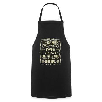 Fabriqué En 1946 Vintage Cadeau Anniversaire 1946 - Tablier de cuisine - noir - Devant - AI Model Male 185 dark (185cm)