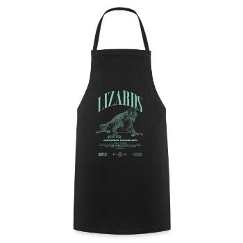 Jackson's Chameleon Streetwear Lizard Keeper - Cooking Apron - black - Front - AI Model Male 185 dark (185cm)