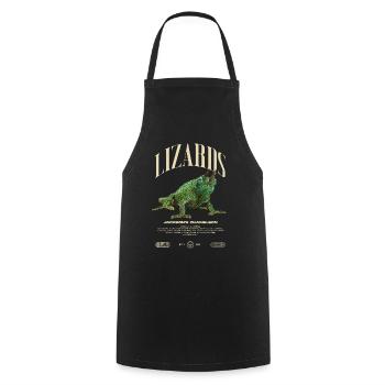 Jackson's Chameleon Streetwear Lizard Keeper - Cooking Apron - black - Front - AI Model Male 185 dark (185cm)
