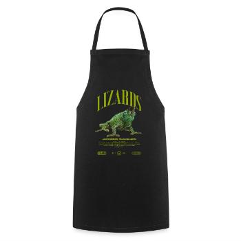 Jackson's Chameleon Streetwear Lizard Keeper - Cooking Apron - black - Front - AI Model Male 185 dark (185cm)