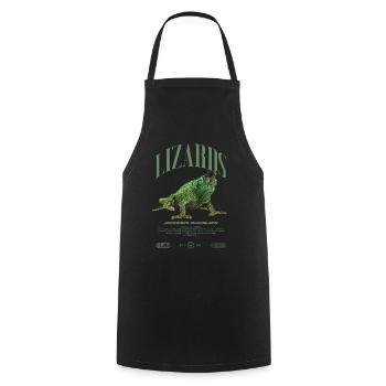 Jackson's Chameleon Streetwear Lizard Keeper - Cooking Apron - black - Front - AI Model Male 185 dark (185cm)