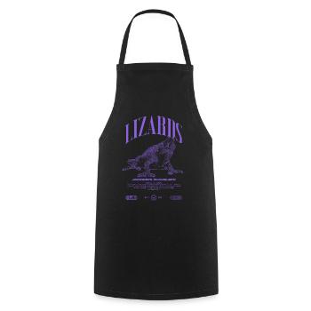 Jackson's Chameleon Streetwear Lizard Keeper - Cooking Apron - black - Front - AI Model Male 185 dark (185cm)