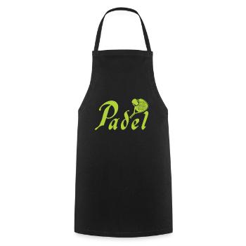 Padel Fun Padel Spieler Padelist - Kochschürze - Schwarz - Vorne - AI Model Male 185 dark (185cm)