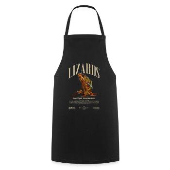 Panther Chameleon Streetwear Lizard Keeper - Cooking Apron - black - Front - AI Model Male 185 dark (185cm)