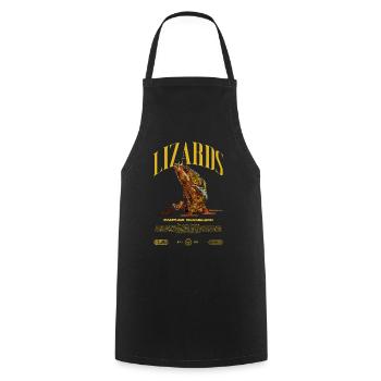 Panther Chameleon Streetwear Lizard Keeper - Cooking Apron - black - Front - AI Model Male 185 dark (185cm)