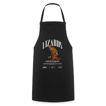 Panther Chameleon Streetwear Lizard Keeper - Cooking Apron - black - Front - AI Model Male 185 dark (185cm)