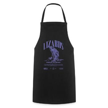 Panther Chameleon Streetwear Lizard Keeper - Cooking Apron - black - Front - AI Model Male 185 dark (185cm)