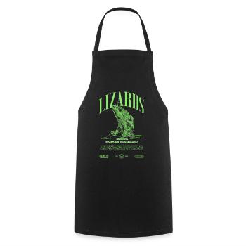 Panther Chameleon Streetwear Lizard Keeper - Cooking Apron - black - Front - AI Model Male 185 dark (185cm)