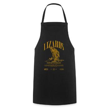 Panther Chameleon Streetwear Lizard Keeper - Cooking Apron - black - Front - AI Model Male 185 dark (185cm)