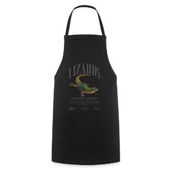 Phelsuma laticauda Day Gecko Lizard Keeper - Cooking Apron - black - Front - AI Model Male 185 dark (185cm)