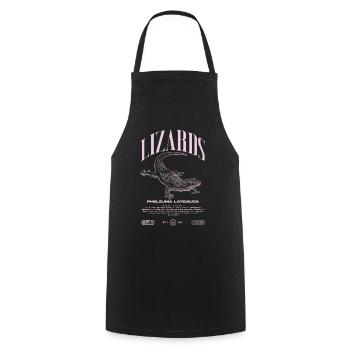 Phelsuma laticauda Day Gecko Lizard Keeper - Cooking Apron - black - Front - AI Model Male 185 dark (185cm)