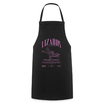 Phelsuma laticauda Day Gecko Lizard Keeper - Cooking Apron - black - Front - AI Model Male 185 dark (185cm)