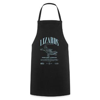 Phelsuma laticauda Day Gecko Lizard Keeper - Cooking Apron - black - Front - AI Model Male 185 dark (185cm)